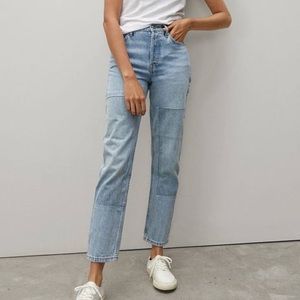 Everlane 90’s Cheeky Jeans in Patched Blue- Size 28